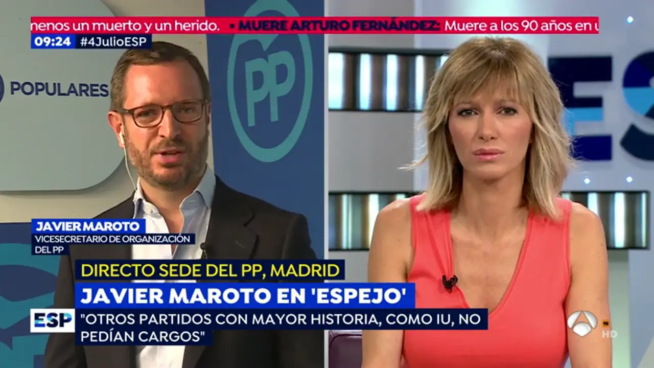 Javier Maroto a Susanna Griso: "No entiendo que Vox bloquee gobiernos por no hacerse la foto o no tener cargo"
