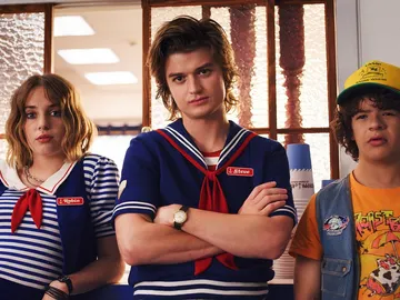Steve Harrington, Dustin Henderson y Robin en 'Stranger Things 3' Steve Harrington, Dustin Henderson y Robin en 'Stranger Things 3'