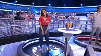 Chiste y nervios, protagonistas de la caída de Marina en '¡Ahora caigo!'