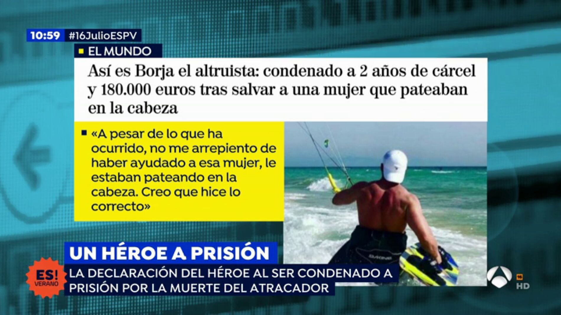 Borja, un 'h&eacute;roe' a prisi&oacute;n