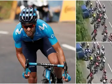 La polémica caída de Mikel Landa en el Tour de Francia La polémica caída de Mikel Landa en el Tour de Francia