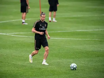 Gareth Bale, durante un entrenamiento con el Real Madrid Gareth Bale, durante un entrenamiento con el Real Madrid