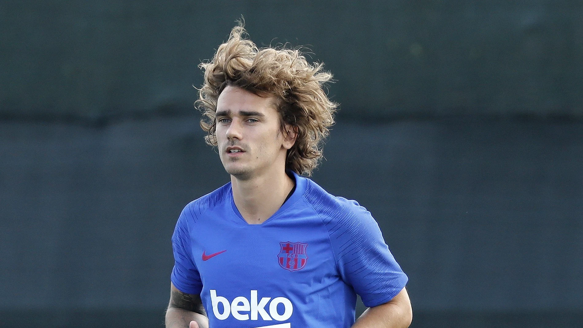 Antoine Griezmann, en su primer entrenamiento con el Barcelona Antoine Griezmann, en su primer entrenamiento con el Barcelona