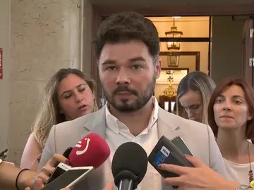 Rufián sobre la investidura: "La parte contratante de la primera parte. Un lío" Rufián sobre la investidura: "La parte contratante de la primera parte. Un lío"