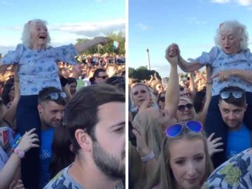 Abuela dándolo todo en un festival Abuela dándolo todo en un festival