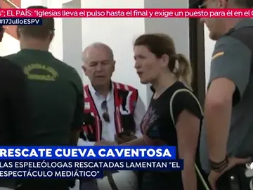 Espeleólogas rescatadas de la cueva Espeleólogas rescatadas de la cueva