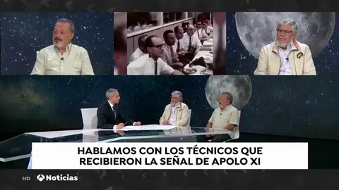 Técnicos que recibieron la señal de Apolo XI Técnicos que recibieron la señal de Apolo XI