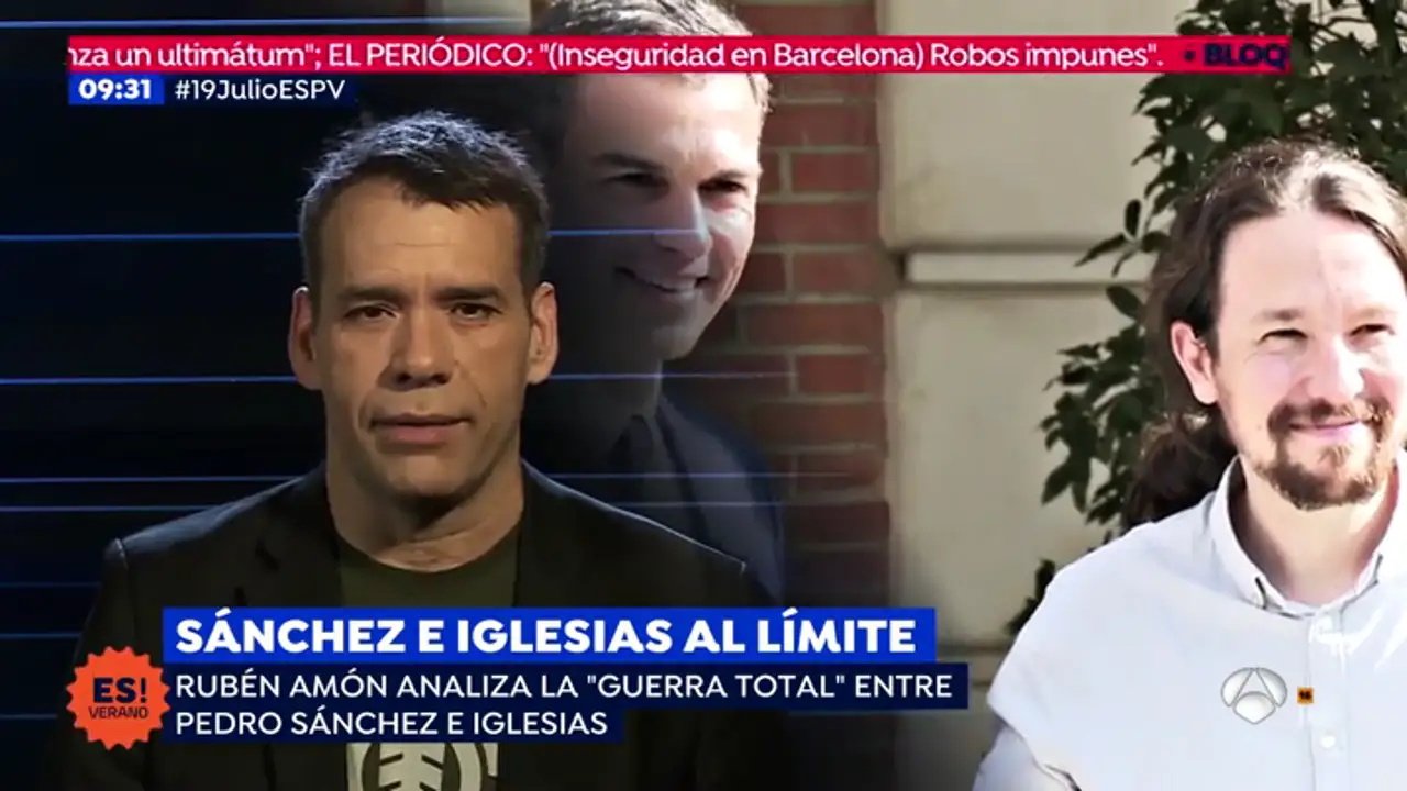 Rubén Amón: "Pedro Sánchez teme que Pablo Iglesias pueda organizarle un motín a bordo"