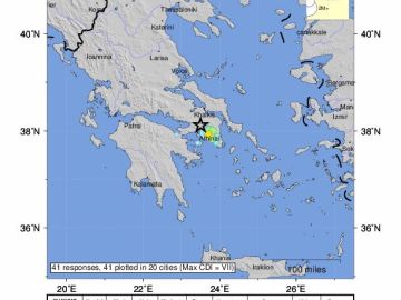 Un terremoto de magnitud 5,1 sacude Atenas Un terremoto de magnitud 5,1 sacude Atenas