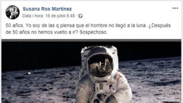 Una diputada del PSOE pone en duda que el hombre pisara la luna