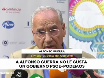 Alfonso Guerra: "Es muy difícil llegar a acuerdos con populistas y nacionalistas que no creen en el sistema democrático" Alfonso Guerra: "Es muy difícil llegar a acuerdos con populistas y nacionalistas que no creen en el sistema democrático"