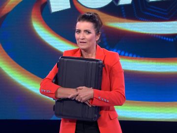 Silvia Abril, pegada al maletín de los 100.000 euros de '¡Ahora caigo!' 
