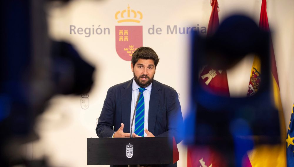 El presidente en funciones de la Comunidad de Murcia, Fernando López Miras