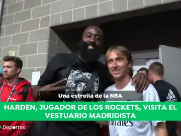 James Harden visita al Real Madrid en Houston James Harden visita al Real Madrid en Houston