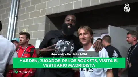 James Harden visita al Real Madrid en Houston James Harden visita al Real Madrid en Houston