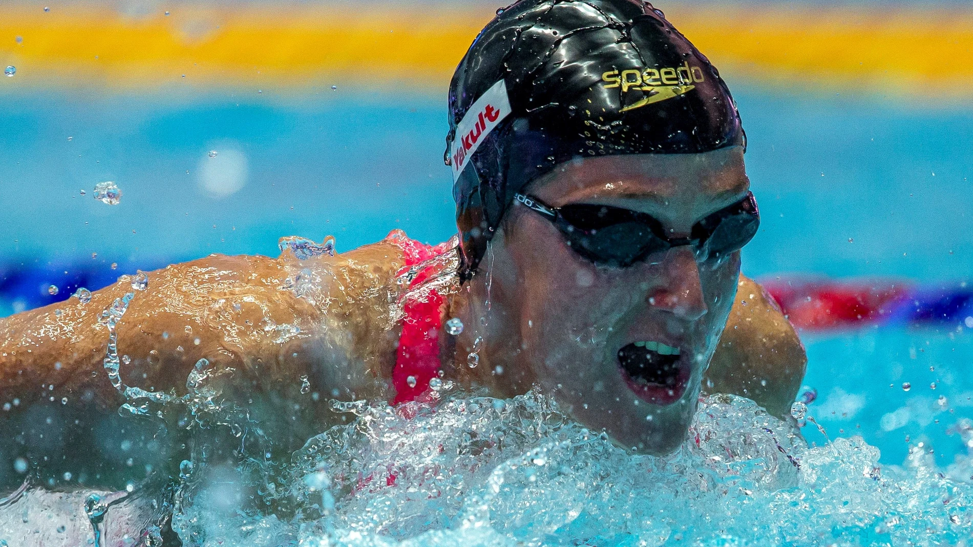 Mireia Belmonte durante la competición de esta mañana en 200m estilos Mireia Belmonte durante la competición de esta mañana en 200m estilos