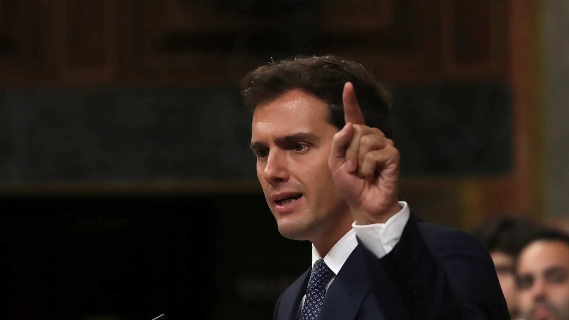 Albert Rivera en su intervención en el debate de investidura de Sánchez Albert Rivera en su intervención en el debate de investidura de Sánchez