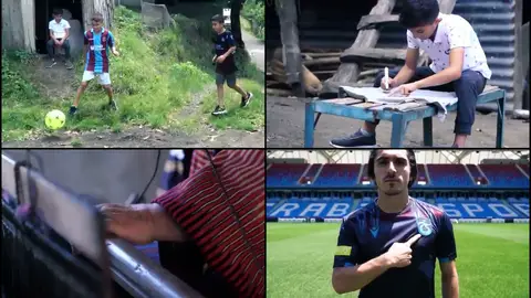 Gerard Piqué se emociona con la nueva camiseta del Trabzonspor turco Gerard Piqué se emociona con la nueva camiseta del Trabzonspor turco