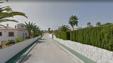 Urbanización de Calpe, en la partida Valles, donde apareció la mujer asesinada Urbanización de Calpe, en la partida Valles, donde apareció la mujer asesinada