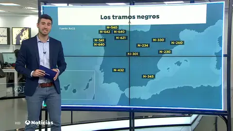 Los 15 puntos negros de las carreteras españolas Los 15 puntos negros de las carreteras españolas