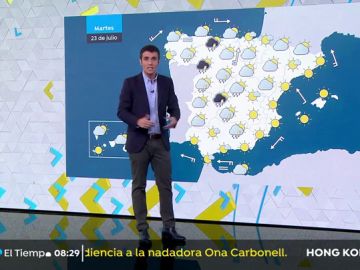 Tormetas y chubascos en el centro y mitad norte peninsular