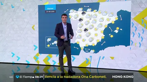 Tormetas y chubascos en el centro y mitad norte peninsular Tormetas y chubascos en el centro y mitad norte peninsular