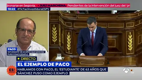 La historia que emocionó a Pedro Sánchez. paco