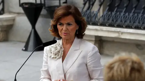 La vicepresidenta en funciones, Carmen Calvo La vicepresidenta en funciones, Carmen Calvo