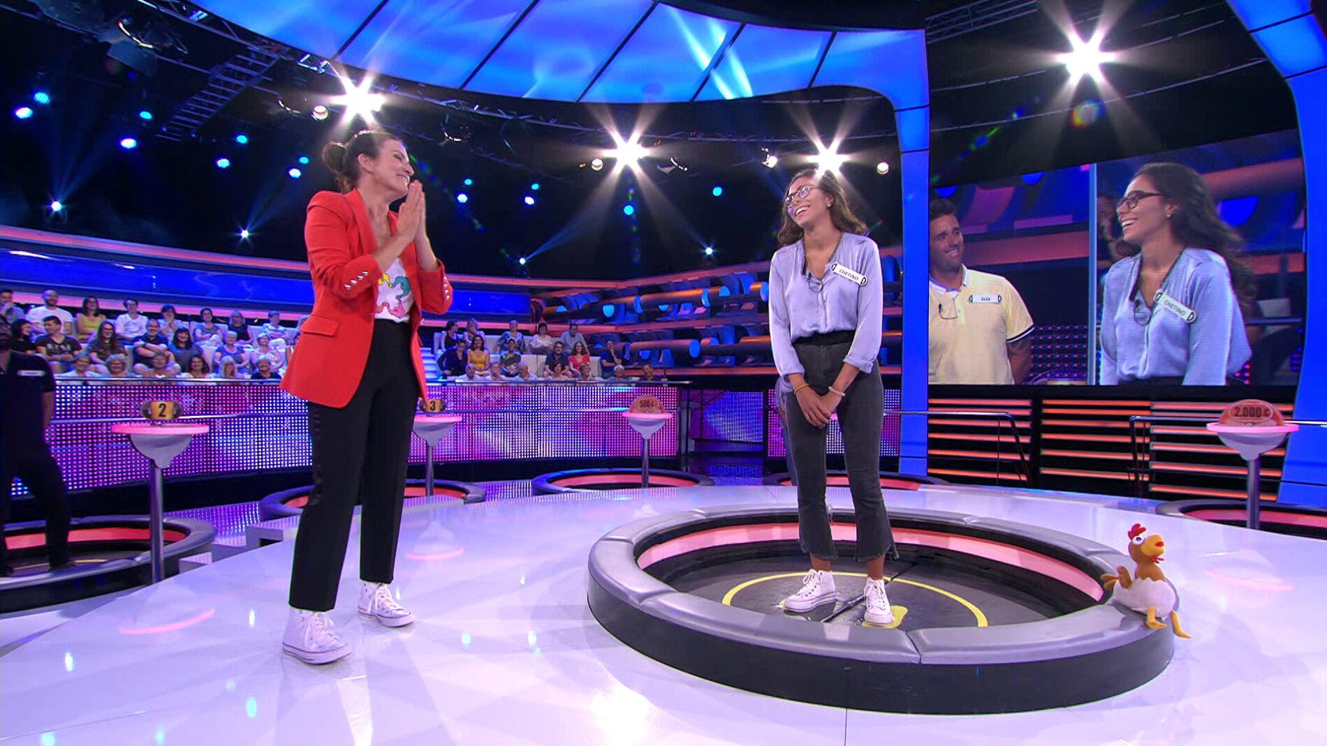 El lapsus de Silvia Abril con el nombre de una concursante de '¡Ahora caigo!'