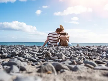 Pareja en la playa Pareja en la playa