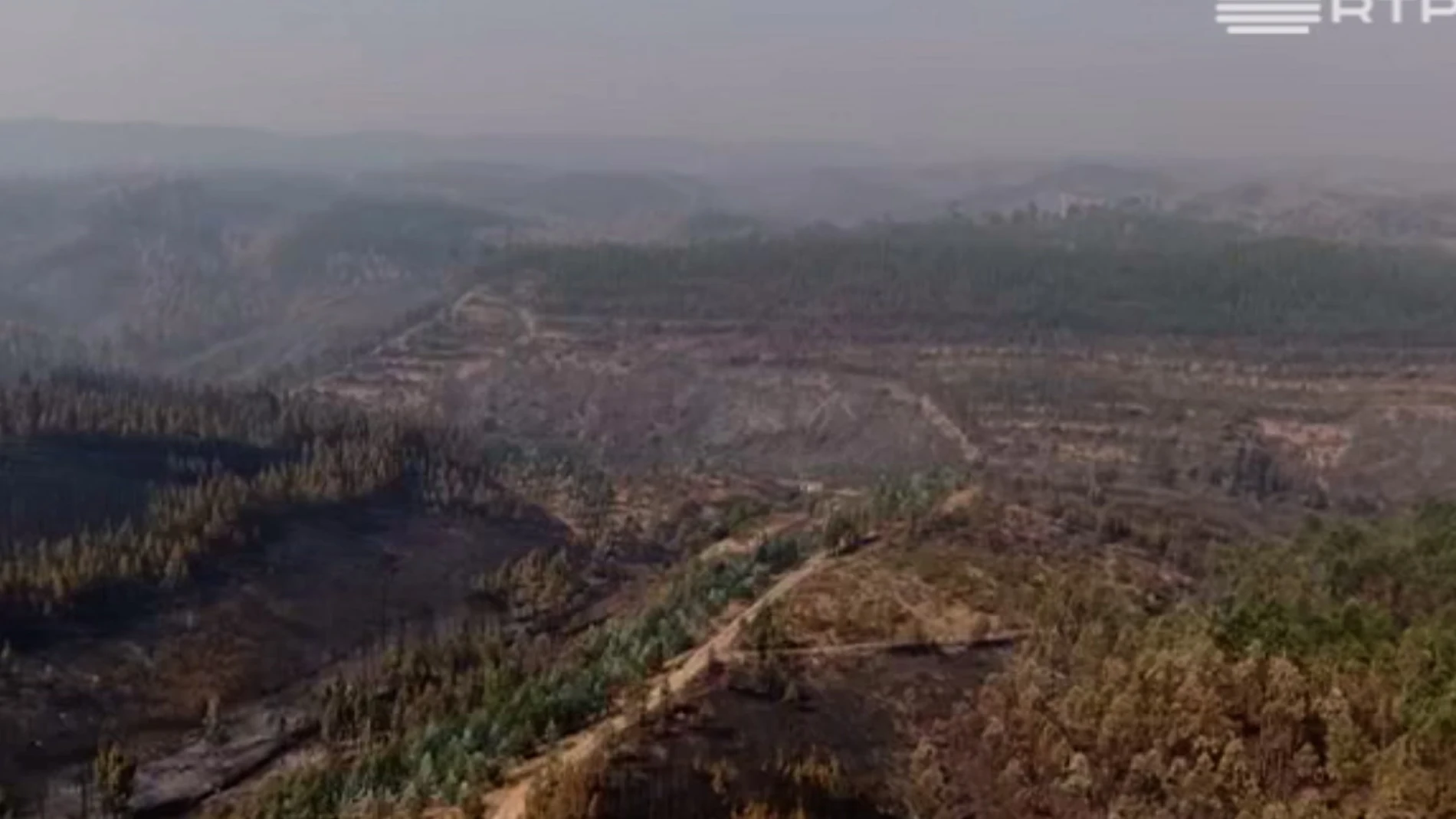 El incendio de Portugal, a vista de dron El incendio de Portugal, a vista de dron