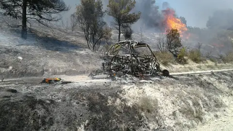 La avería de un vehículo buggie pudo ser la causa del incendio La avería de un vehículo buggie pudo ser la causa del incendio