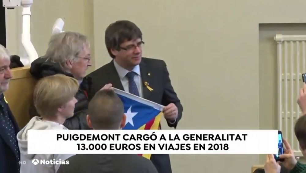 La Generalitat sufragó los viajes del expresidente Puigdemont en 2018 