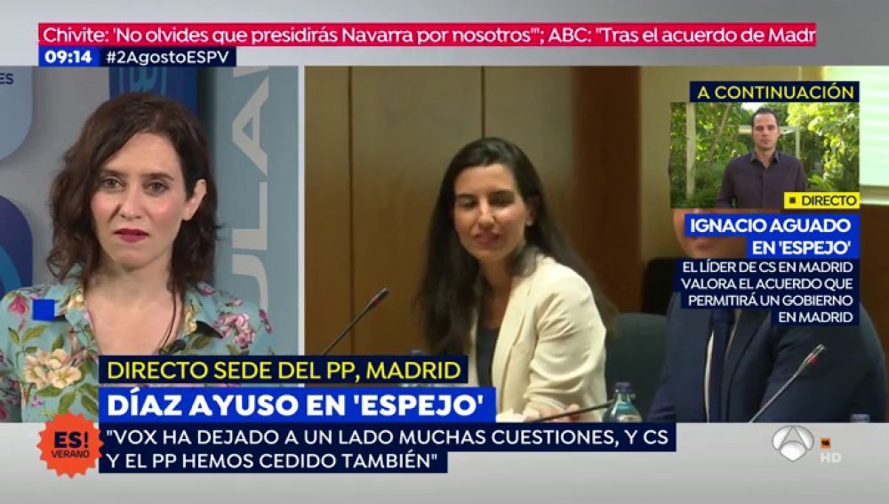 Ayuso y Aguado confirman que Ciudadanos tendrá la Vicepresidencia y cinco consejerías en la Comunidad de Madrid 