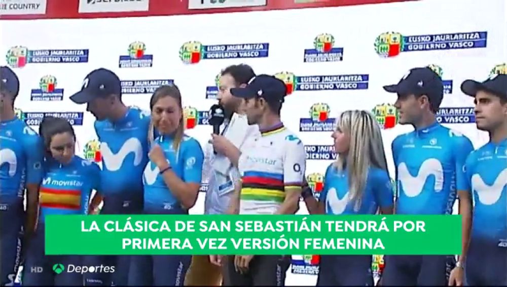El equipo Movistar presenta a sus equipos para la Clásica de San Sebastián: hombres y mujeres tendrán los mismos premios