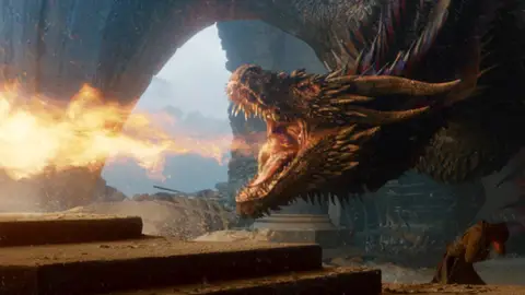 Drogon quemando el Trono de Hierro Drogon quemando el Trono de Hierro