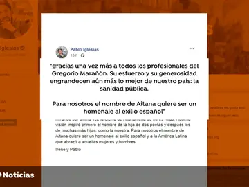 Pablo Iglesias e Irene Montero anuncian el nacimiento de su tercer hijo Pablo Iglesias e Irene Montero anuncian el nacimiento de su tercer hijo