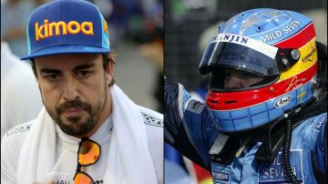 Fernando Alonso en la actualidad y en el GP de Hungría 2003