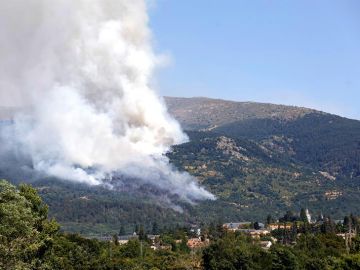 Incendio próximo al Real Sitio de San Ildefonso-La Granja