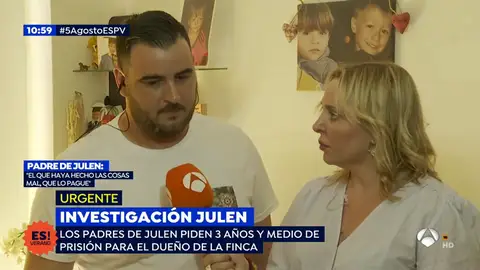 Los padres de Julen piden tres años y medio de prisión para el dueño del terreno Los padres de Julen piden tres años y medio de prisión para el dueño del terreno