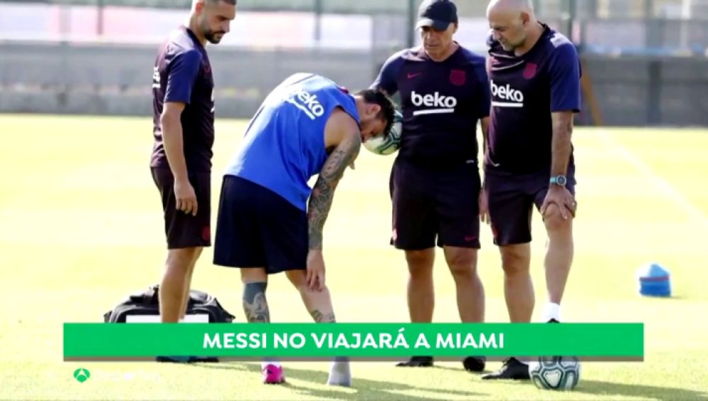 Leo Messi sufre una lesión de grado I en el sóleo y no viaja a la gira del Barça por EE.UU.