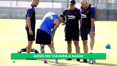 Leo Messi sufre una lesión de grado I en el sóleo y no viaja a la gira del Barça por EE.UU. Leo Messi sufre una lesión de grado I en el sóleo y no viaja a la gira del Barça por EE.UU.