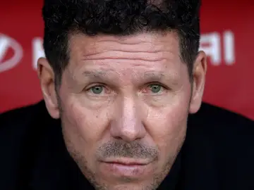 Diego Pablo Simeone, durante un partido del Atlético de Madrid Diego Pablo Simeone, durante un partido del Atlético de Madrid