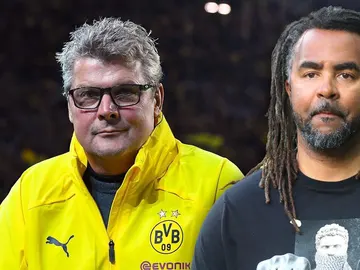 Patrick Owomoyela y Norbert Dickel Patrick Owomoyela y Norbert Dickel