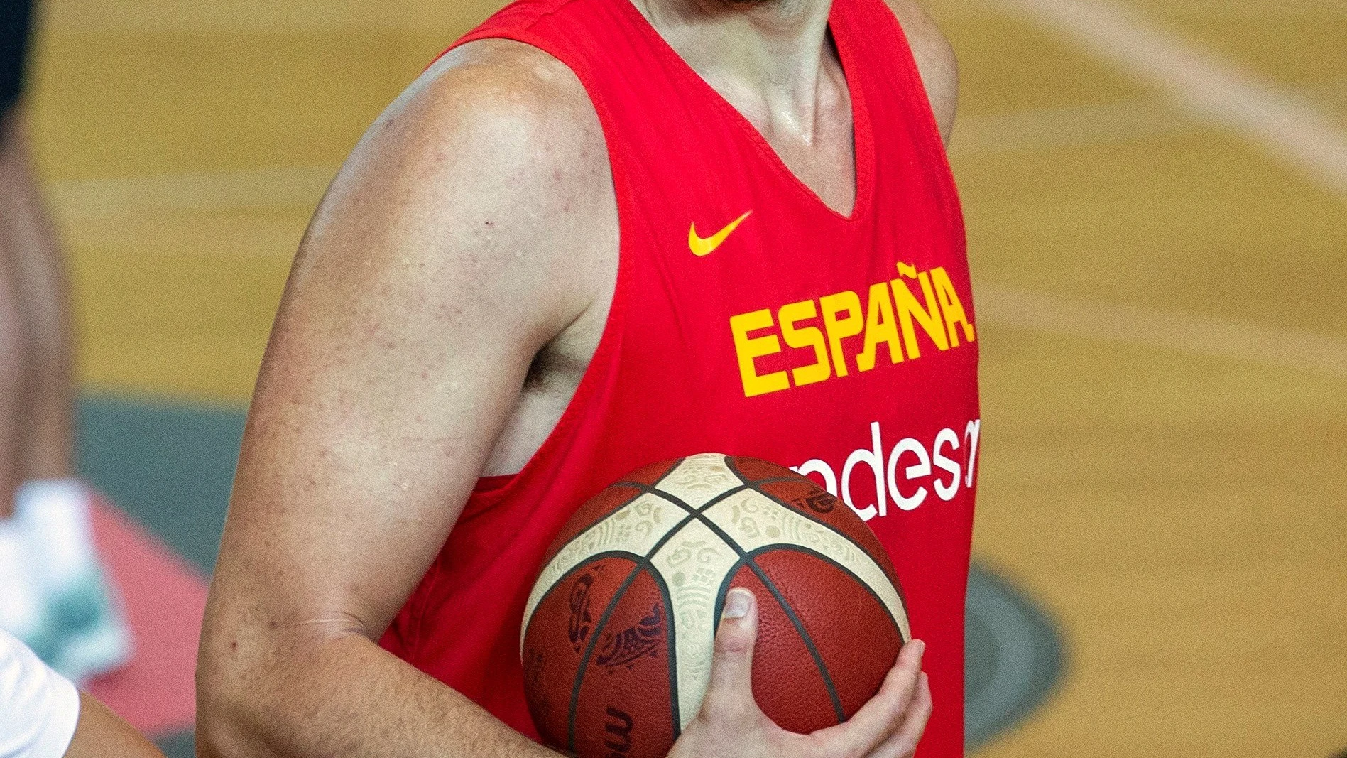 Marc Gasol en uno de los entrenamientos con la Selección Española Marc Gasol en uno de los entrenamientos con la Selección Española