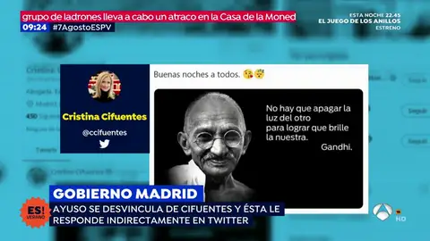 Cifuentes: "No hay que apagar la luz del otro para que brille la nuestra" Cifuentes: "No hay que apagar la luz del otro para que brille la nuestra"