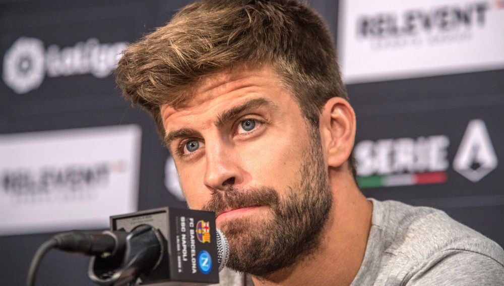 Gerard Piqué, en sala de prensa