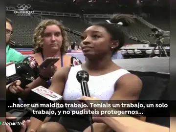Simone Biles explota contra la Federación de EEUU por el caso Larry Nassar: "Sólo teníais que protegernos" Simone Biles explota contra la Federación de EEUU por el caso Larry Nassar: "Sólo teníais que protegernos"