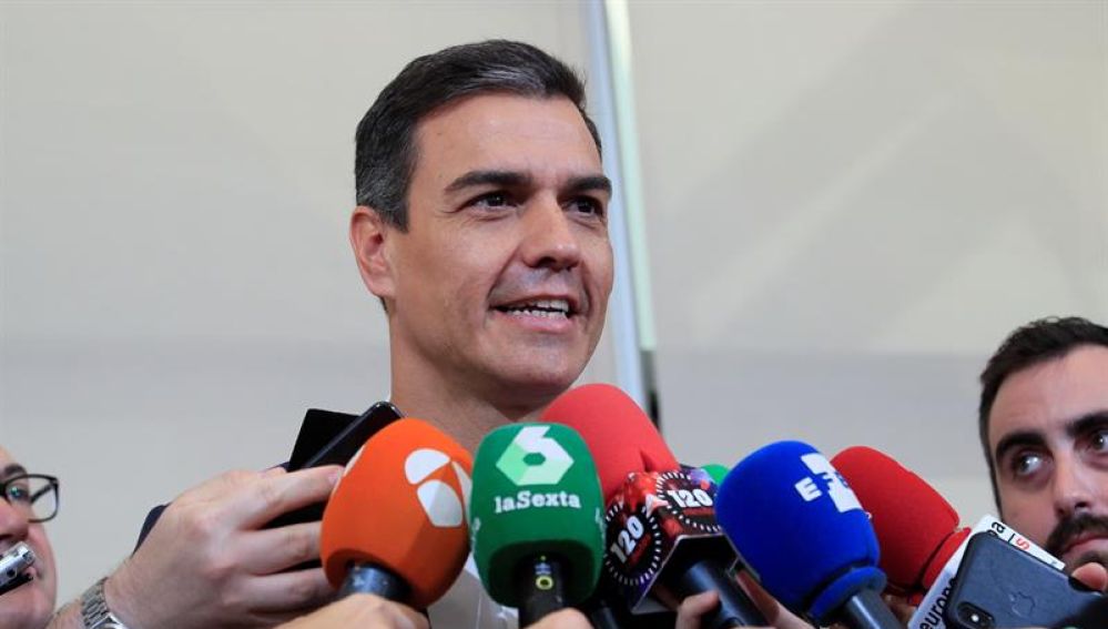 El secretario general y presidente del Gobierno en funciones, Pedro Sánchez