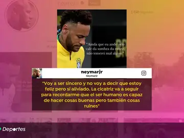 El comunicado de Neymar tras la decisión de la Fiscalía: "Estoy aliviado; mi mundo se derrumbó" El comunicado de Neymar tras la decisión de la Fiscalía: "Estoy aliviado; mi mundo se derrumbó"